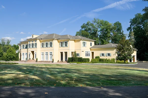 New Large Single Family House Lawn Suburban Philadelphia, Pennsy — Stock Photo, Image