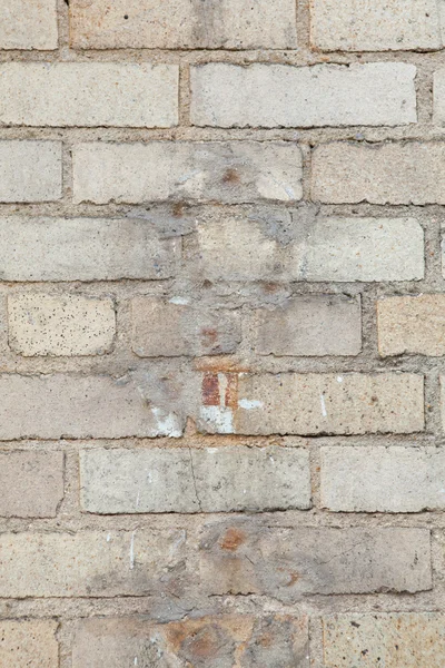 XXXL Grungy Full Frame Stained Patched Yellow Brick Wall — Stock Photo, Image