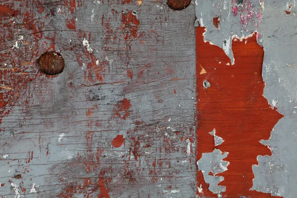 XXXL Full Frame Red Paint Peeling off Wood Board — Stock Photo, Image