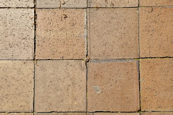 XXXL Full Frame Square Brick Tile Sidewalk Background — Stock Photo, Image