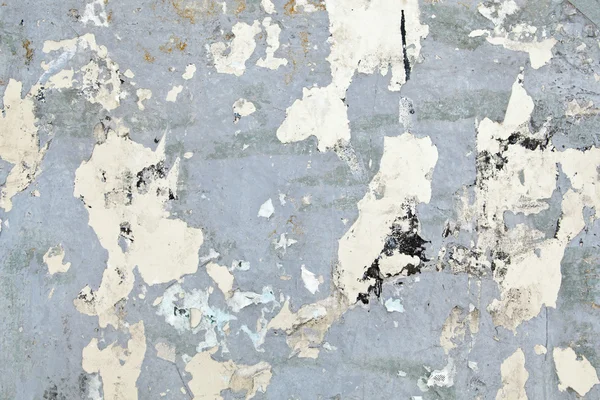 XXXL Full Frame Grungy Gray Metal with Peeling Paper Scraps — Stock Photo, Image