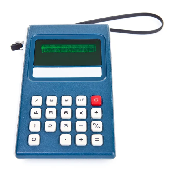 1970's Vintage Plug-in Calculator with Strap Handle Isolated on — Stock Photo, Image