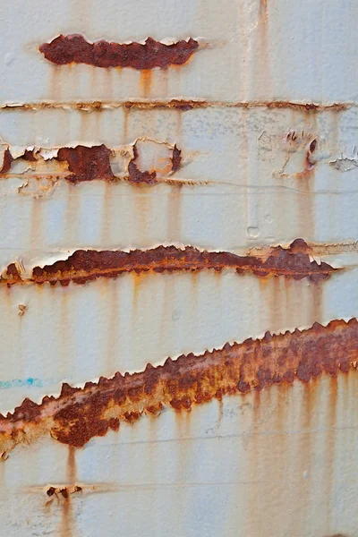 XXXL Full Frame Peeling Paint Rust Stains on Gray Metal Surface — Stock Photo, Image
