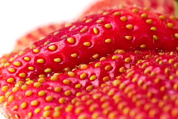 Macro Close Up Full Frame Fresh Red Strawberry — Stock Photo, Image