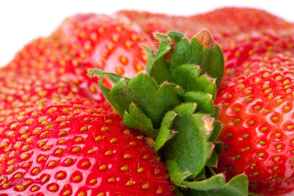Macro Closeup Full Frame Fresh Red Strawberry — Stock Photo, Image
