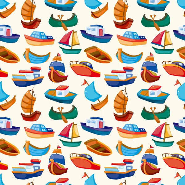 Seamless boat pattern — Stock Vector