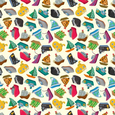 seamless boat pattern clipart