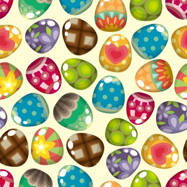 seamless Easter egg pattern clipart