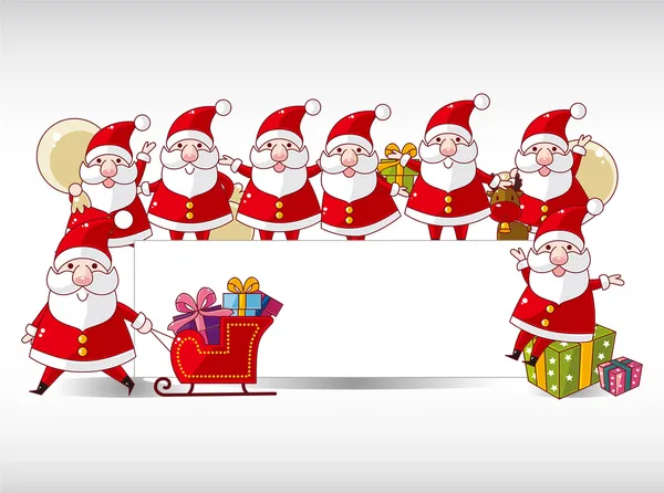 Tarjeta de dibujos animados de Navidad — Vector de stock