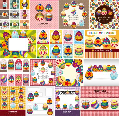 Easter egg card clipart