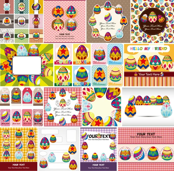 Tarjeta de huevo de Pascua — Archivo Imágenes Vectoriales