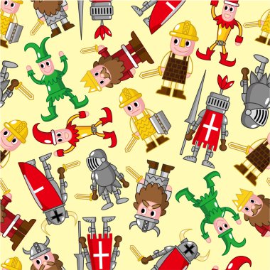 seamless medieval pattern clipart