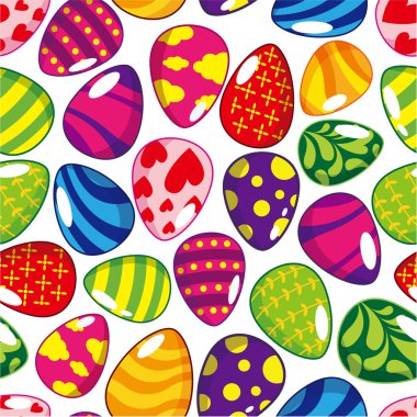 seamless Easter egg pattern clipart