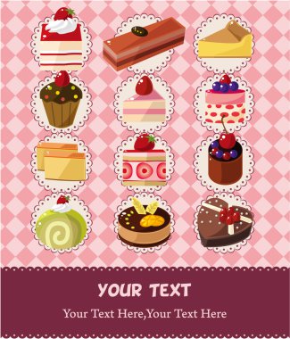 cartoon cake icon clipart