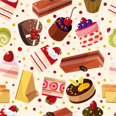 seamless cake pattern clipart