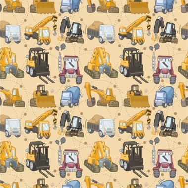 seamless truck pattern clipart