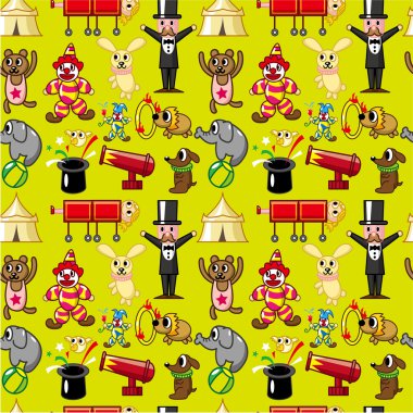 seamless circus pattern clipart