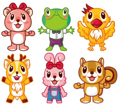 Cartoon animal icon clipart