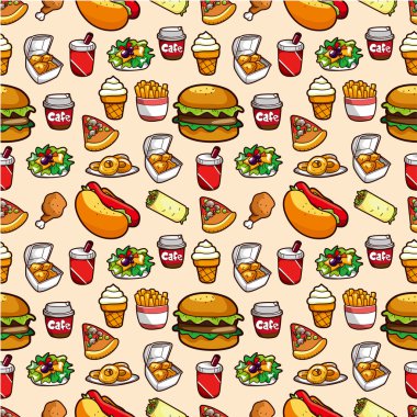 seamless fast food pattern seamless fast food pattern