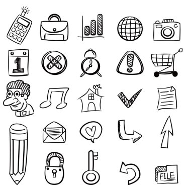 hand draw web icon clipart