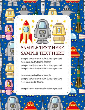 spaceship card clipart