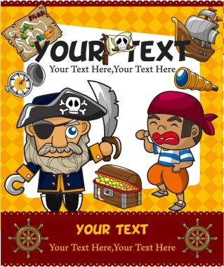 pirate card clipart