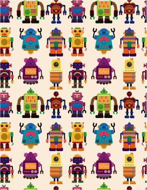 seamless Robot pattern clipart