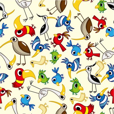 seamless bird pattern clipart