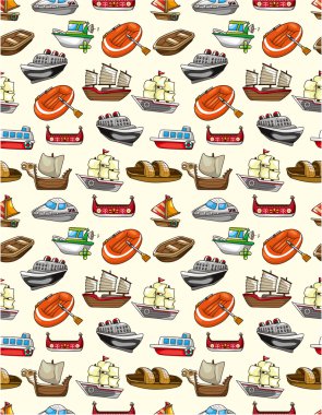 seamless boat pattern clipart