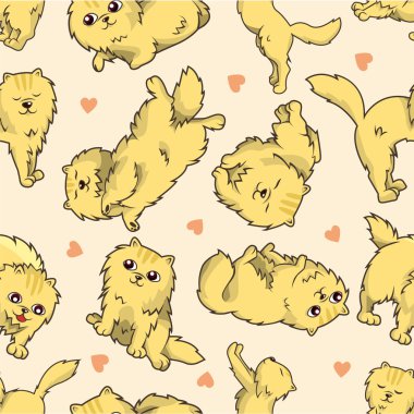 seamless cat pattern clipart