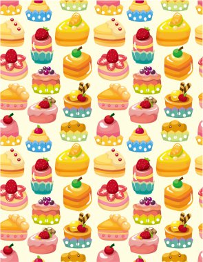 seamless cake pattern clipart