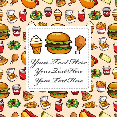 fast food card clipart