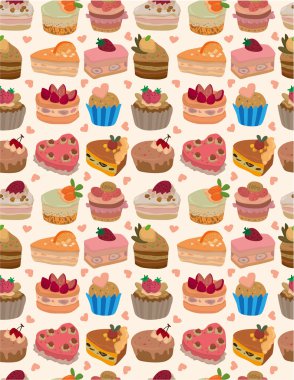 seamless cake pattern clipart