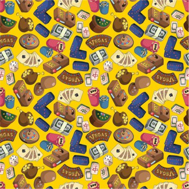 seamless cartoon casion pattern clipart