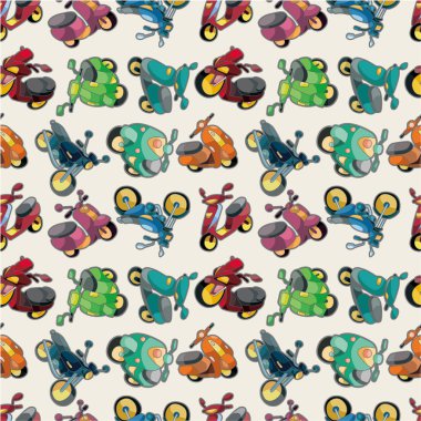 seamless motorcycles pattern clipart