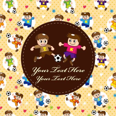 cartoon soccer player card clipart