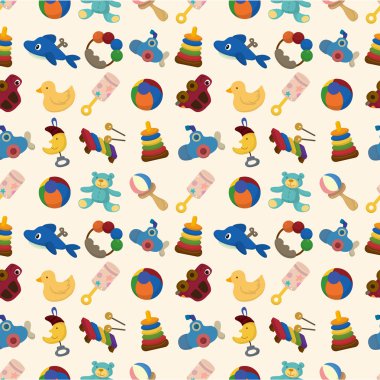 cartoon kid toy seamless pattern clipart