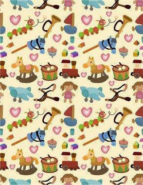 cartoon kid toy seamless pattern clipart