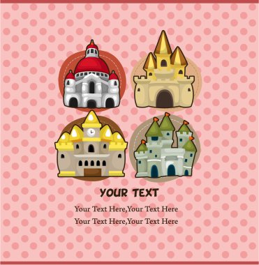 cartoon castle card clipart