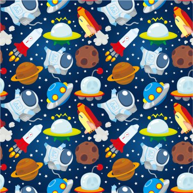 seamless space pattern clipart