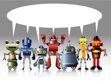 Cartoon robot kartı