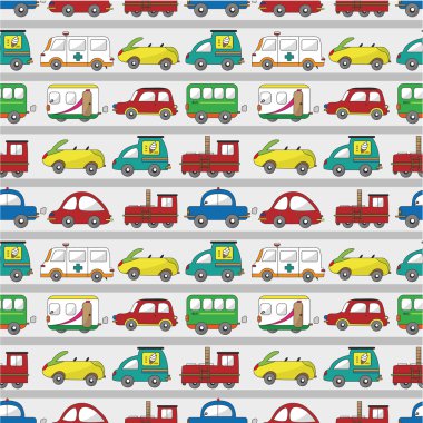 seamless cartoon car pattern seamless cartoon car pattern clipart