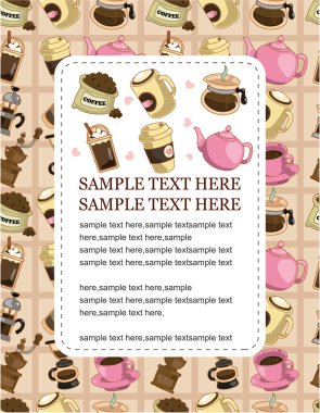 cartoon coffee card clipart