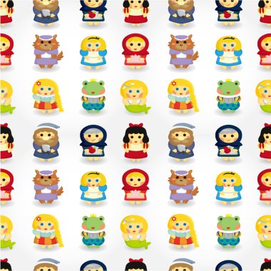 cartoon story seamless pattern clipart