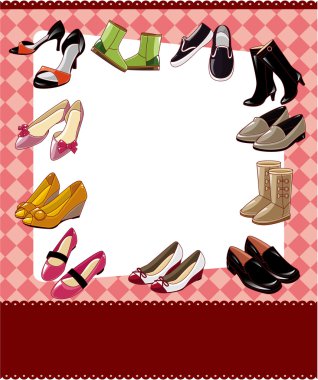 fashion shoe sale card clipart