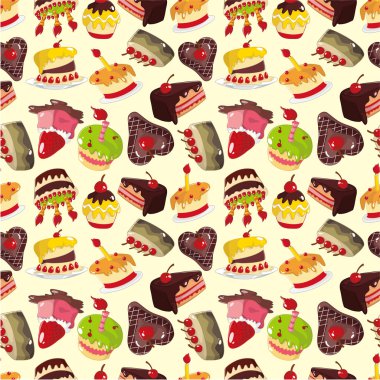 seamless cake pattern clipart