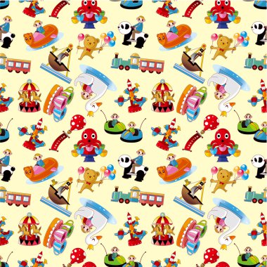 cartoon playground seamless pattern clipart