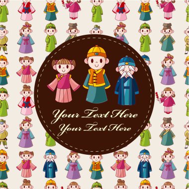 cartoon chinese card clipart