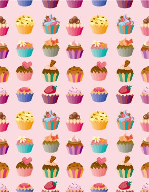 seamless cake pattern clipart