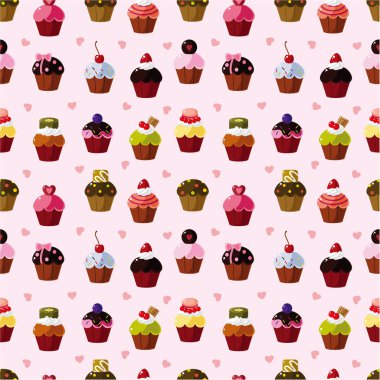 seamless cake pattern clipart